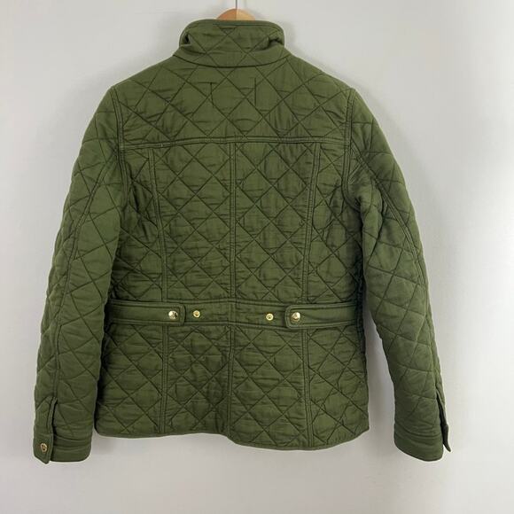 J. Crew Quilted Downtown Field Jacket Barn Chore Green Women Size Small - Picture 3 of 11